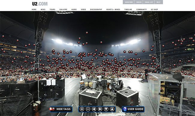 Una fotito del U2 360Âº Tour